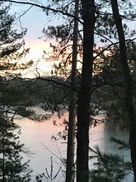 Sunset on Ice | Black's Cliff Northern Wisconsin Resort