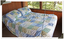 Swinging bed home